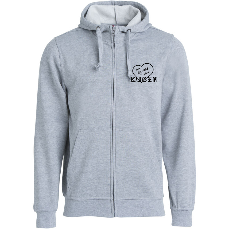 Kuben Hjerte logo basic Hood full zip